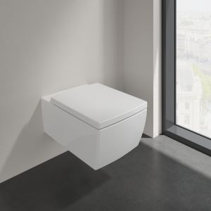 Villeroy en Boch Memento 2.0 8M24S1RW toiletzitting met deksel Stone White
