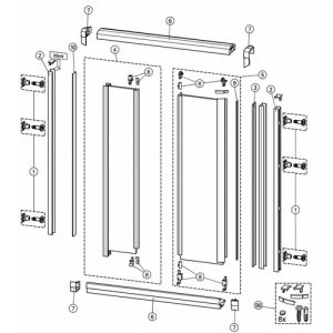 Huppe 1002, 054530 verticale afdeklijst *niet meer leverbaar*