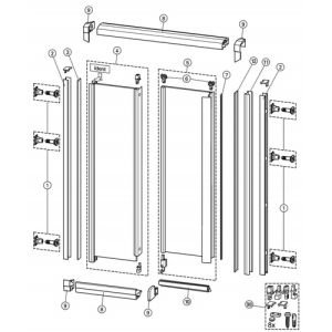 Huppe 1002, 054530 verticale afdeklijst *niet meer leverbaar*