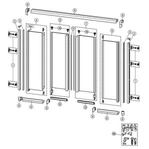 Huppe 1002, 054530 verticale afdeklijst *niet meer leverbaar*