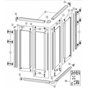 Huppe 1002, 054540 set inschuif magneetstrippen