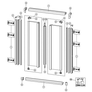 Huppe 1002, 054909 verticale afdichtingsstrip *niet meer leverbaar*