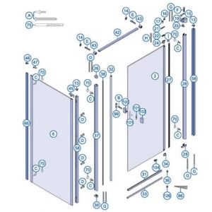 Sphinx Edition 2537440 afdekkapjes voor dorpelprofiel chroom