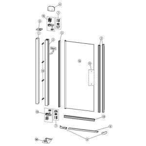 Huppe Design elegance - Design pure, 026980 magneetstrippen, set