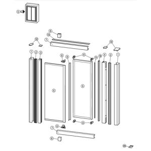Huppe Alpha (2), 024010 verticale afdichtingsstrip