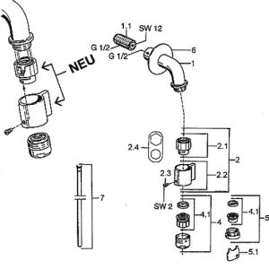 Hansa Nova 00968101 tapkraan wand chroom