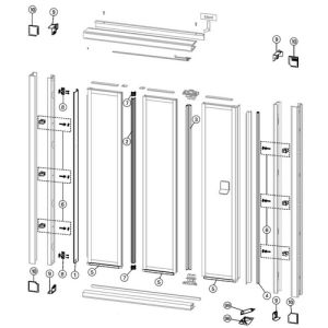 Huppe 2000, 030119 verbindingsscharnier *niet meer leverbaar*