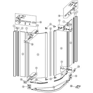 Huppe 1002, 054517 verticale afdichtingsstrip