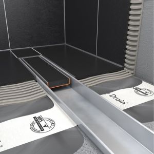 Easy Drain Compact 50 FF Tegel EDCOMTFF90050 douchegoot 90cm zijuitloop