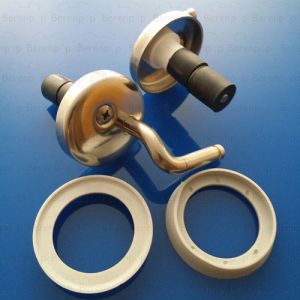 Villeroy en Boch Toboga 99650161 set vaste scharnieren chroom *niet meer leverbaar*