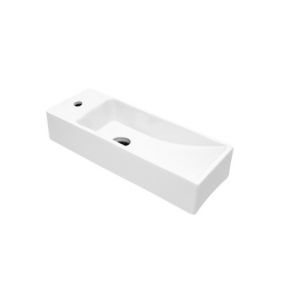 San4U 2500501 One Pack Queen (links) fonteinset wit keramiek/ nikkel RVS look