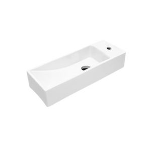 San4U 2501501 One Pack Queen (rechts) fonteinset wit keramiek/ nikkel RVS look