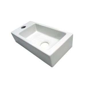 San4U 2512035 One Pack Mini-Block (links) fonteinset wit keramiek/ chroom