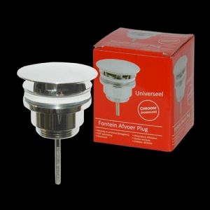 San4U 2512035 One Pack Mini-Block (links) fonteinset wit keramiek/ chroom