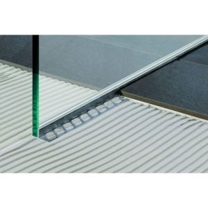 Blanke Aqua Keil Glas 1932840120R glas afsluitprofiel 1200x37mm rechts RVS verchroomd