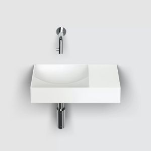 Clou Vale CL0302161R fontein 38x19cm zonder kraangat rechts mat wit keramiek