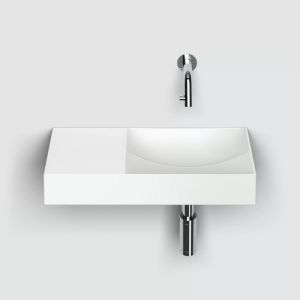 Clou Vale CL0302162L fontein 45x19cm zonder kraangat links mat wit keramiek