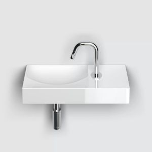 Clou Vale CL030316201R fontein 45x19cm met kraangat rechts glanzend wit keramiek