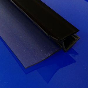 Exa-Lent Universal DS641006 mat zwart doucheprofiel 1 flap 1 flapje 100cm - 6mm
