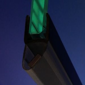 Exa-Lent Universal DS682006 mat zwart doucheprofiel magneet 45 graden (set van 2 stuks) 200cm 6mm