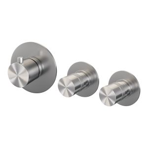 Brauer Edition 5-NG-046 thermostatische inbouw badkraan SET 01 RVS geborsteld PVD