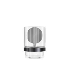 Geesa Opal Brushed Metal Black 917202-09 glashouder met glas zwart metaal geborsteld