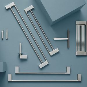Pressalit Style PR10550 handdoekhouder dubbel 61cm geborsteld staal