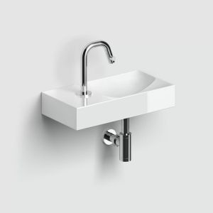 Clou Vale CL030316101L fontein 38x19cm met kraangat links glanzend wit keramiek
