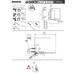 Riho Scandic 131604010 scharnier chroom (t.b.v. Riho Scandic badwand) *niet meer leverbaar*