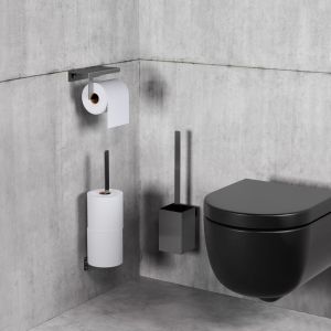 Clou Fold CL/09.04029.84 toiletrolhouder met cover gunmetal geborsteld PVD