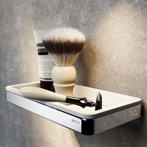 Geesa Frame 918802-02 planchet 21 cm chroom/ wit