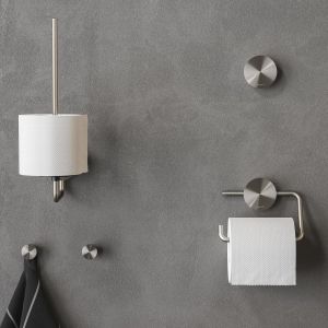 Geesa Opal Brushed Stainless Steel 917209-05 toiletrolhouder zonder klep RVS geborsteld