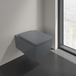 Villeroy en Boch Memento 2.0 8M24S1I4 toiletzitting met deksel Graphite