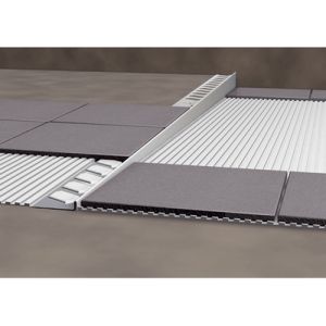 Blanke Aqua Keil 7542856080L afschotprofiel douchevloer 980x8x24 links mat zwart