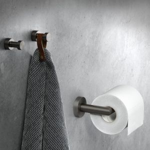 Geesa Nemox Brushed Metal Black 916513-09 haak zwart metaal geborsteld