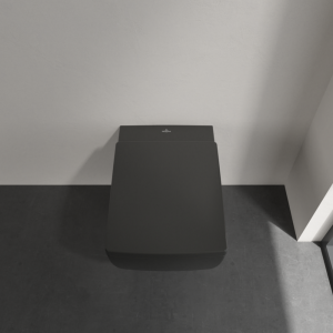 Villeroy en Boch Memento 2.0 8M24S1S5 toiletzitting met deksel Ebony