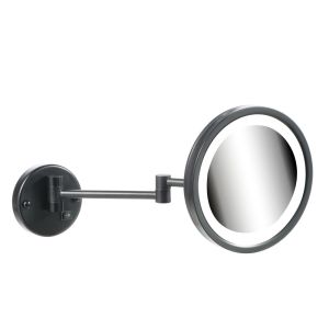 Geesa Mirror 911093-06 scheerspiegel LED-verlichting 2-armig 3x vergrotend ø 215 mm zwart