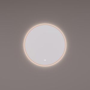 Hipp Design SPV 13505 KW KOP spiegel rond in koper PVD met indirecte LED verlichting rondom 60x3cm