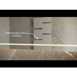 Phantom Mirrors Serie 001 001.80.70 rechthoekige LED spiegel, 80x70 cm met directe en indirecte led rondom