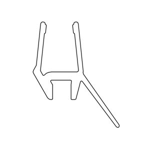 HSK E100058-8-2 horizontaal afdichtingsprofiel 100cm, 8mm