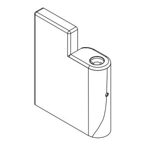 HSK K2 - K2P E88313-UR-41 scharnierdeel voor vast deel onder rechts, chroom