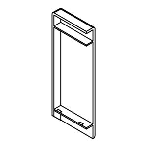 HSK K2 E88299-UR-41 afdekplaat glas-wand bevestiging onder rechts chroom