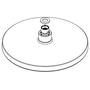 HSK Shower & Co! E98521-44-68 hoofddouche rond 255x21mm mat zwart