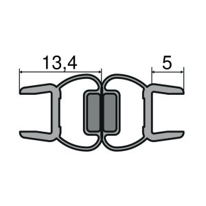 Huppe universeel 070268 set magneetlijsten 180°, 202,5cm / 8mm