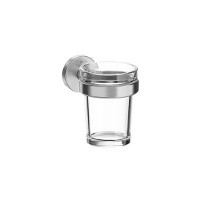 Inda Gealuna A1010ANS03 bekerhouder transparant helder glas/ RVS geborsteld