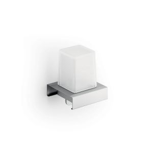 Inda Indissima A8867MNE21 zeepdispenser met hendel module 100mm mat zwart/ gesatineerd glas
