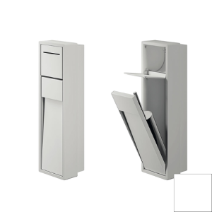 Inda MY Secret A8086AWM inbouwnis met toiletrolhouder en toiletborstelgarnituur 190x660mm mat wit