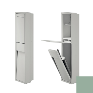 Inda MY Secret A8086CGD inbouwnis met toiletrolhouder en toiletborstelgarnituur 190x860mm mat giada