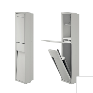 Inda MY Secret A8086CWM inbouwnis met toiletrolhouder en toiletborstelgarnituur 190x860mm mat wit