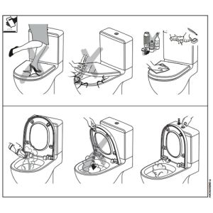 Roca Dama A801782004 toiletzitting met deksel wit